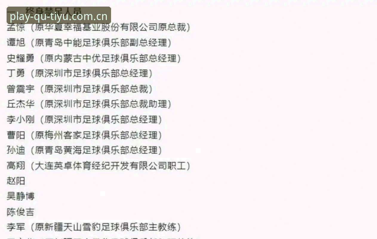 趣体育安卓安装 中国足协第三批禁足名单出炉,如何通过趣体育平台了解赛事背后的故事?